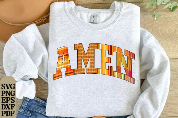 Amen Faux Embroidery Png: A Versatile Graphic for T-Shirt Designs