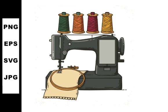 Creative Graphics: Sewing Machine with Embroidery Hoop