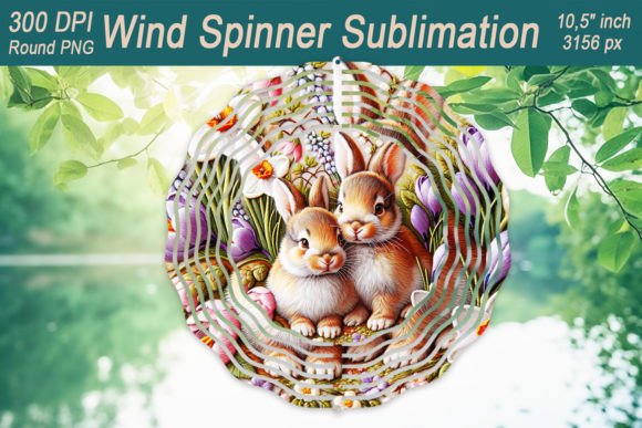 Easter Embroidery Bunny Wind Spinner: A Graphics Gem for Crafts