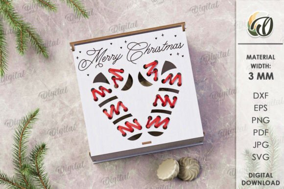 Embroidery Christmas Gift Box for Winter Laser Cutting