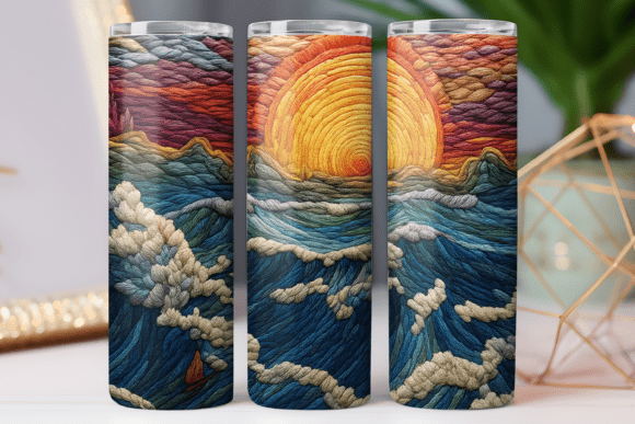 Embroidery Floral Skinny Tumbler Wrap: A Graphics Gem for Tumbler Wraps