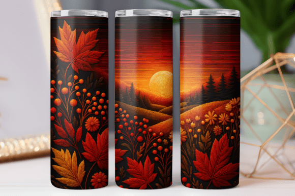 Embroidery Floral Tumbler Wrap: A Graphics Gem for Crafters