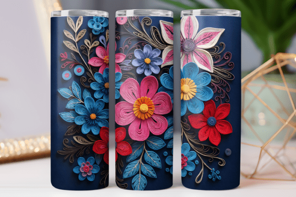 Embroidery Floral Tumbler Wrap: A Graphics Must-Have
