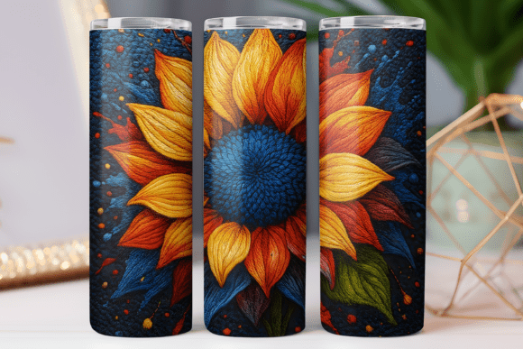 Embroidery Floral Tumbler Wrap: A Perfect Graphics Asset