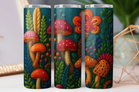 Embroidery Floral Tumbler Wrap: A Stylish Graphics Asset