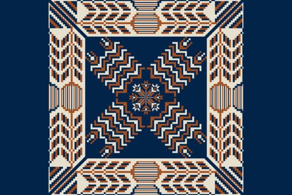 Embroidery Folk Ethnic Square Pattern: Graphics Review