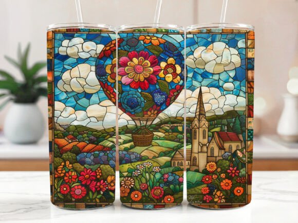 Embroidery Hot Air 20oz Skinny Tumbler Graphics