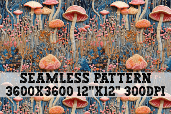 Embroidery Mushrooms: A Charming Graphic for Local Branding