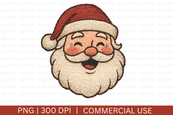 Embroidery Santa Clause Head PNG: A Festive Design Review