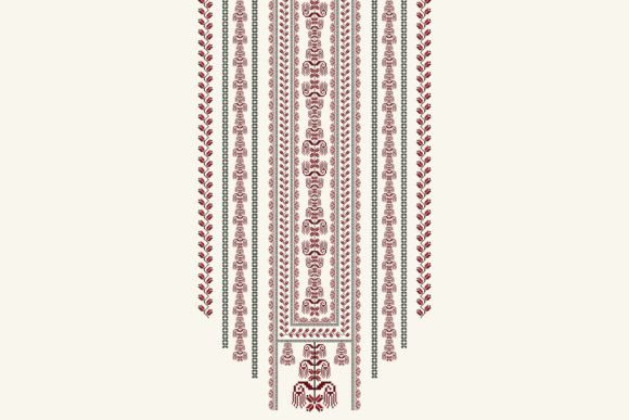 Ethnic Neck Embroidery Floral Pattern: A Versatile Graphic for Content Creators
