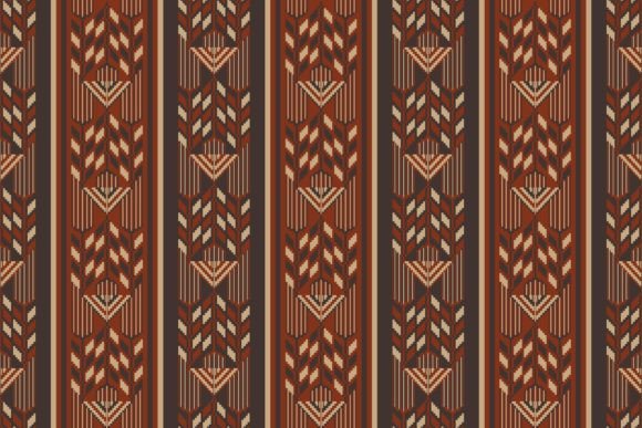 Evaluating Embroidery Ethnic Chevron Stripe Pattern for Graphics and Patterns