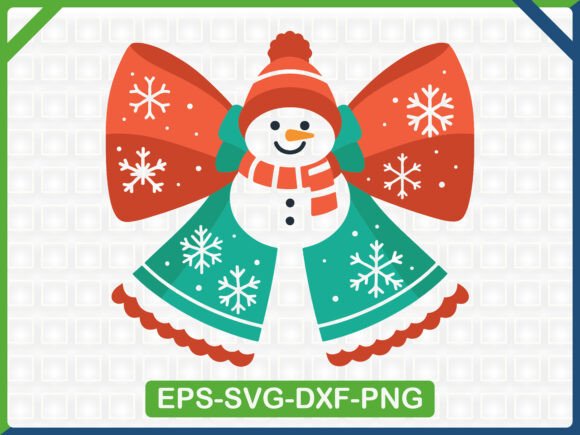 Festive Snowman Bow Embroidery for T-Shirt Designs and Graphics