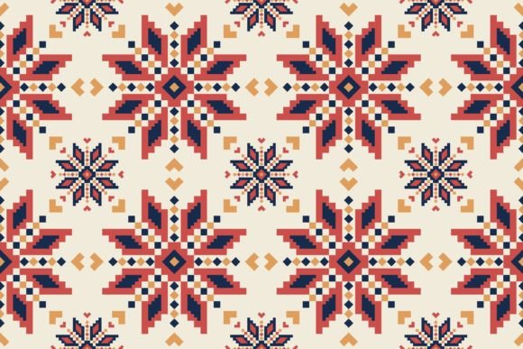 Folk Embroidery Graphics: Colorful Floral Patterns for Web