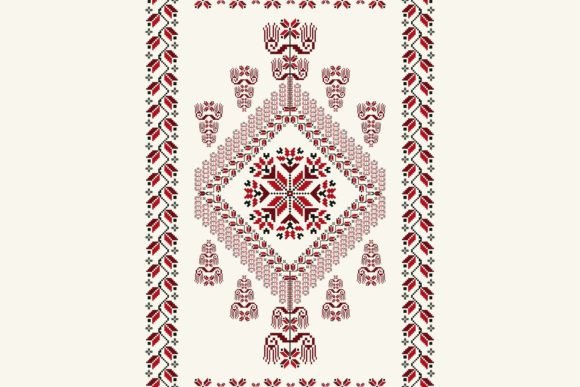 Folk Floral Embroidery: A Versatile Graphics Pattern