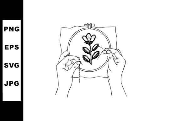 Hands Stitching Flower Embroidery: A Graphics Gem for Branding