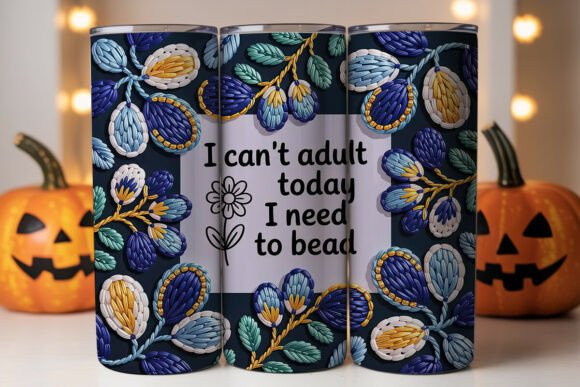 Review: Beaded Embroidery Floral 20oz Tumbler Graphics