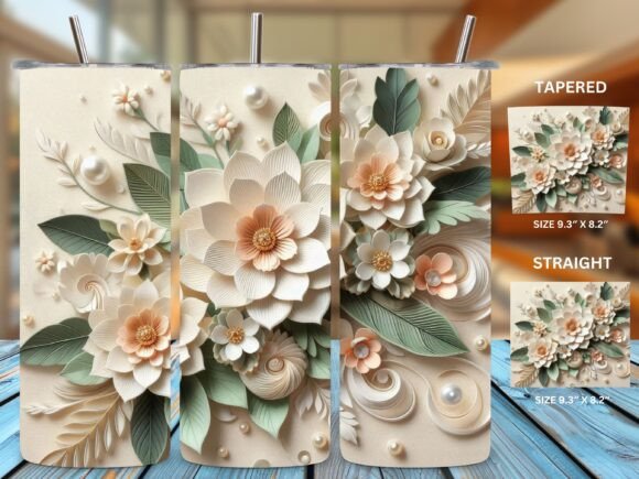 Review: D Flowers Faux Embroidery Tumbler Wrap Graphics